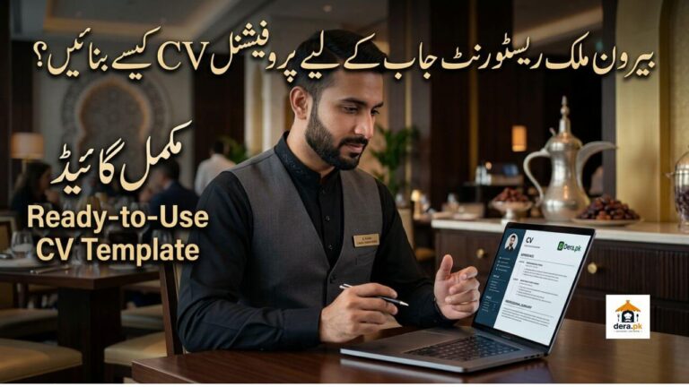 بیرون ملک ریسٹورنٹ جاب کے لیے پروفیشنل CV کیسے بنائیں؟ مکمل گائیڈ + ٹیمپلیٹ