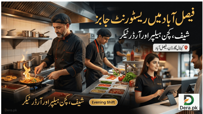 Fast Food Chef, Kitchen Helper and Order Taker Jobs in Canal Garden Faisalabad