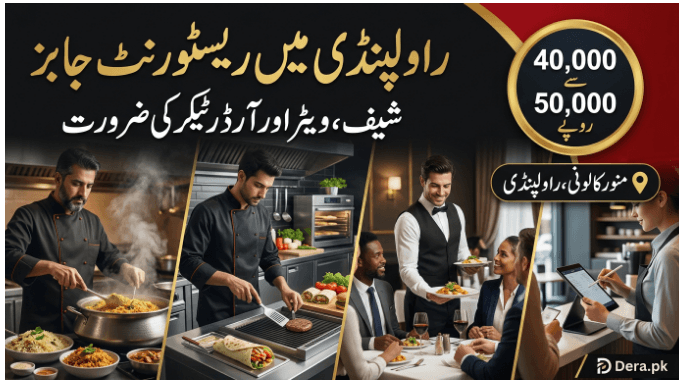 Pakistani Chef, Fast Food Chef, Waiter and Order Taker Jobs in Munawar Colony Rawalpindi