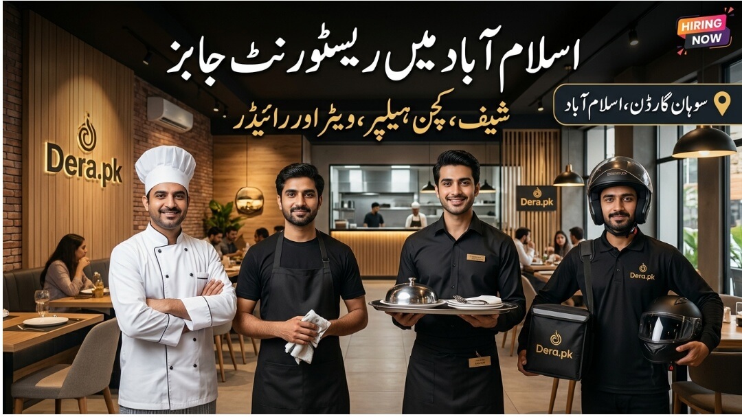 Assistant Chef Kitchen Helper Waiter and Delivery Rider Jobs in Soan Garden Islamabad