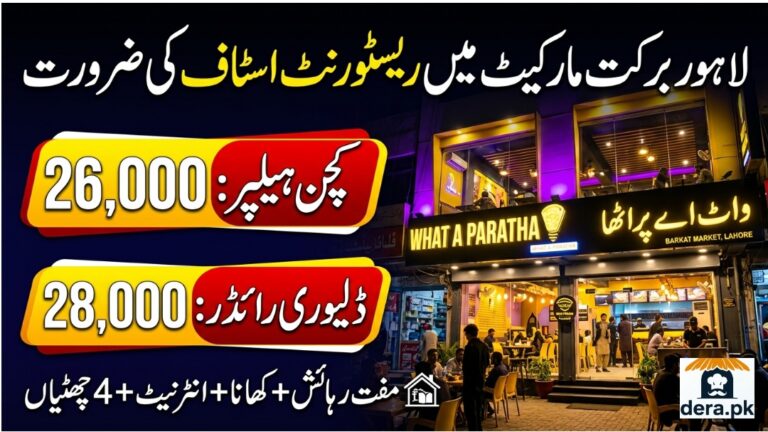 Restaurant Staff Jobs in Lahore Barkat Market What a Paratha Hiring Storefront