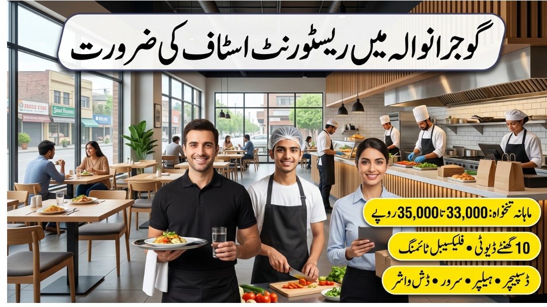 Restaurant Staff Jobs in Gujranwala Hiring Advertisement Dispatcher Helper Server