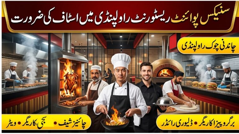 Snaxx Point Restaurant Staff Jobs in Rawalpindi Chandni Chowk Advertisement Poster