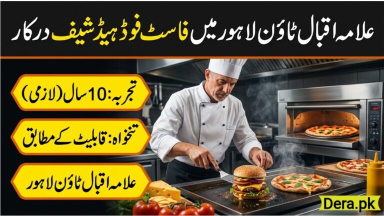 Fast Food Chef Jobs in Allama Iqbal Town Lahore Head Cook Commercial Kitchen Banner