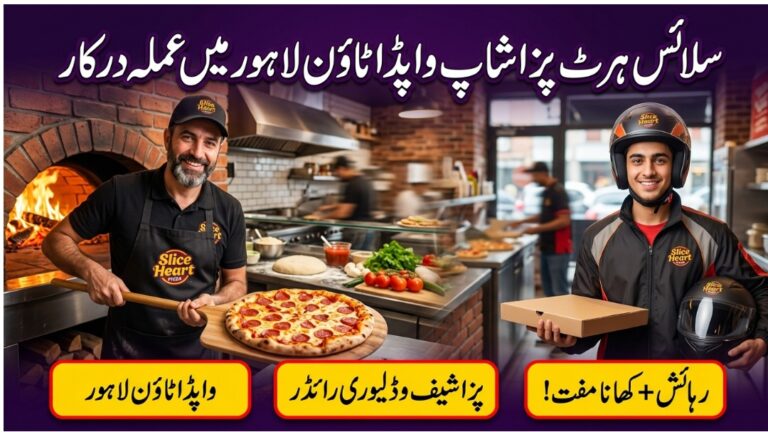 Slice Hut Wapda Town Lahore Pizza Chef and Bike Rider Hiring Banner Free Residence