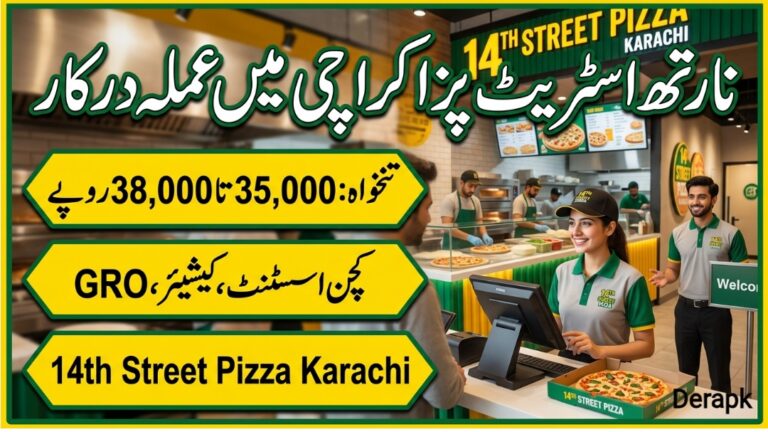 14th Street Pizza Co Karachi Crew Members Hiring Banner Kitchen Assistant GRO Cashier