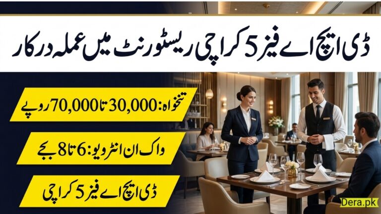 Restaurant Staff Jobs in DHA Phase 5 Karachi Al Adeeb Restaurant Hiring Banner