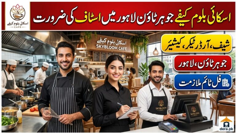 Skybloom Cafe Johar Town Lahore Restaurant Staff Job Hiring Banner