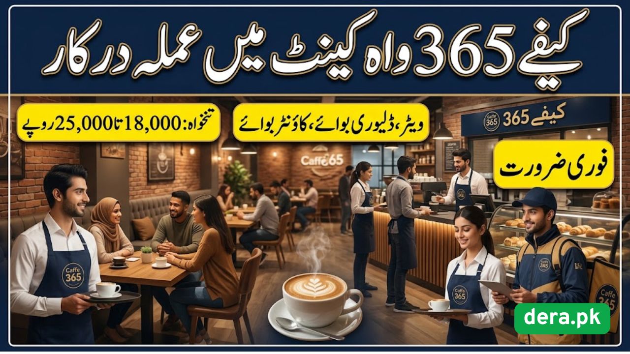Caffe 365 Wah Cantt Hiring Banner Waiter Delivery Boy Dishwasher Jobs