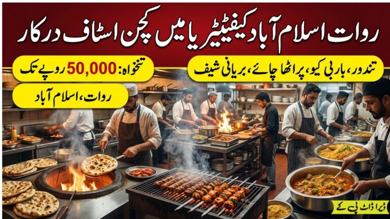 Cafeteria Kitchen Staff Jobs in Rawat Islamabad Cook and Helper Recruitment Banner