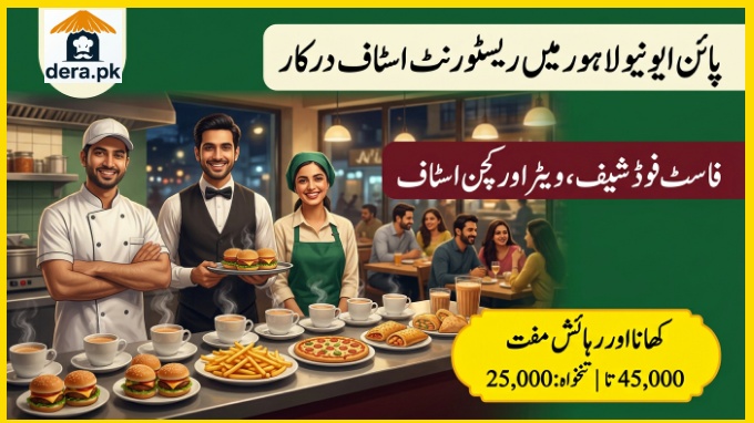 Fast Food Chef and Waiter Jobs in Pine Avenue Lahore Chai Station restaurant staff required flyer