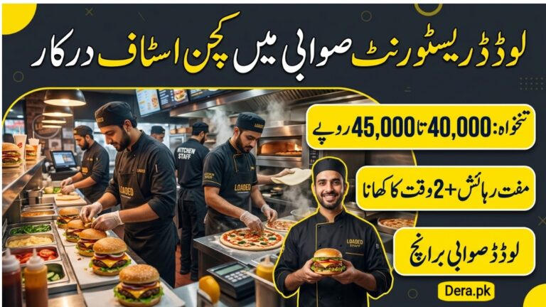 Loaded Restaurant Swabi Kitchen Assistant and Helper Staff Recruitment Banner