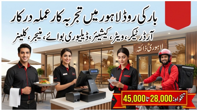Restaurant Staff Jobs in Barki Road Lahore 2026
